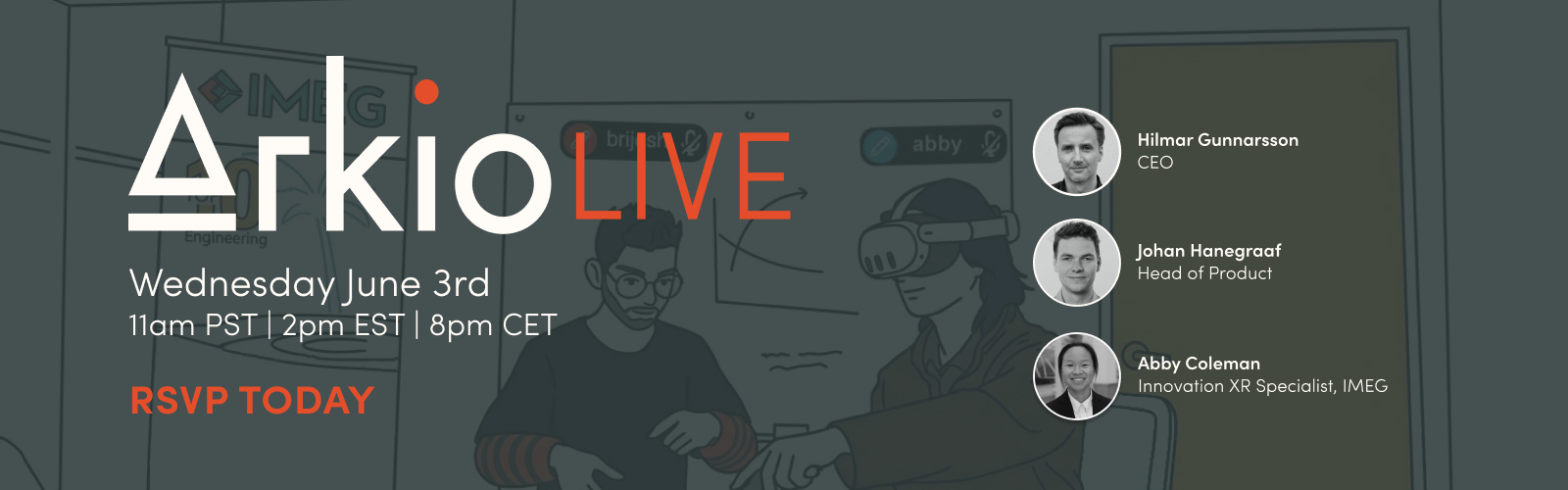 Arkio live event banner