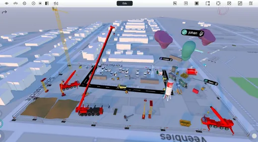 An immersive Arkio model used for a university site study